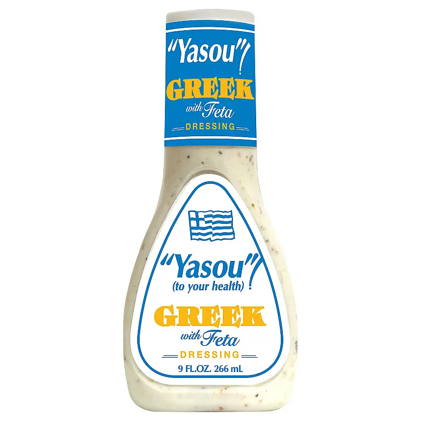 Yasou Greek With Feta Dressing - 9 FZ 9 Pack