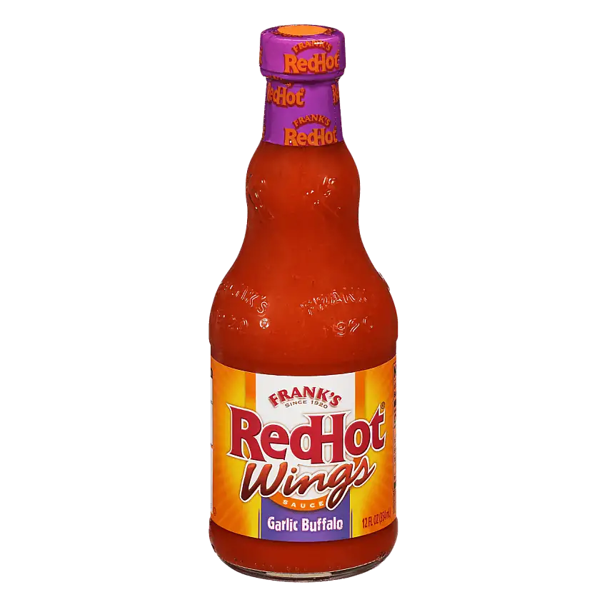 Frank's RedHot® Garlic Buffalo Wings Hot Sauce, 12 fl oz (2-Pack)