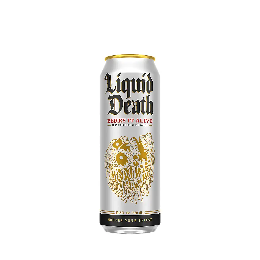 Liquid Death Sparkling Water Berry It Alive