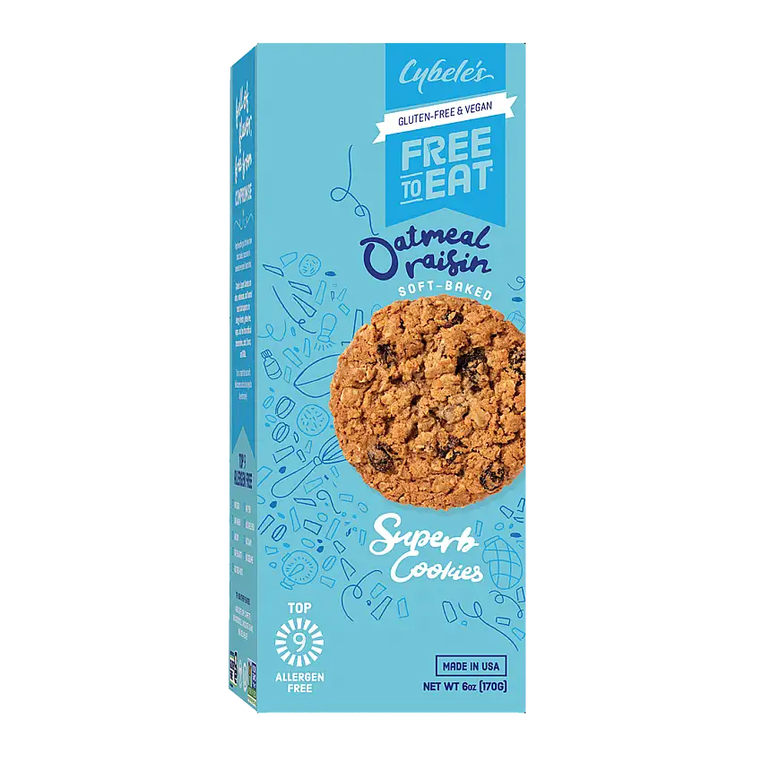 Cybele's Free to Eat Soft-Baked Oatmeal Raisin Cookies