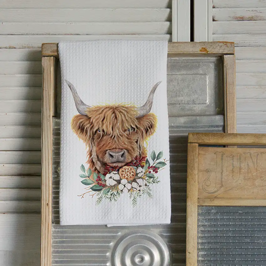 Scottish Highland Cow Kitchen Towel