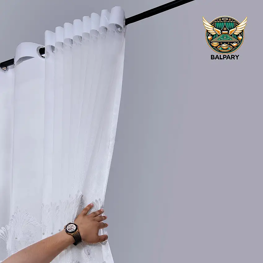 Luxury Sheer Curtain Umbrella-like Flower Floating Jellyfish H: 242cm (96in) W: 410cm (163in)
