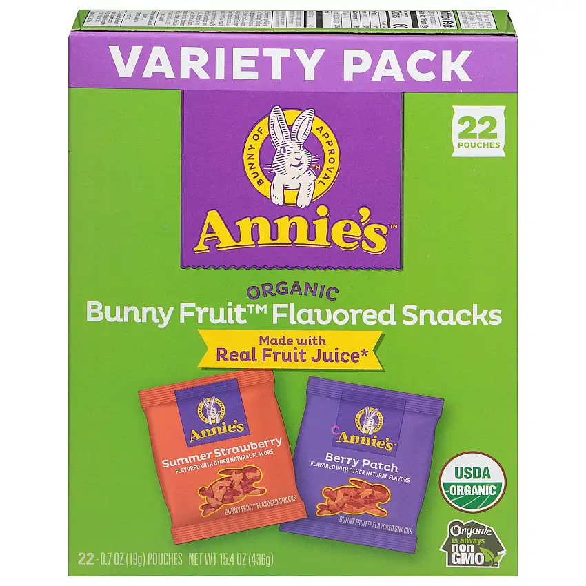 Annie's Organic Bunny Fruit Flavored Snacks - 15.4 OZ 6 Pack