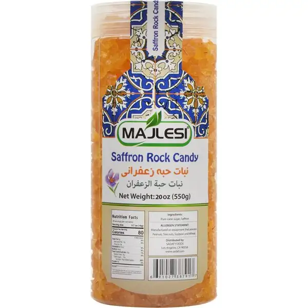 Majlesi Saffron Rock Candy | Crystals 20 oz