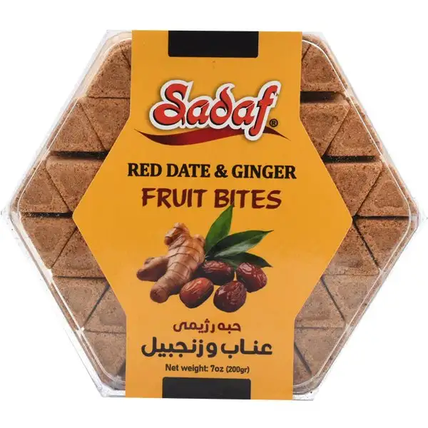 Sadaf Red Date & Ginger | 100% Natural Fruit Bites 7 oz
