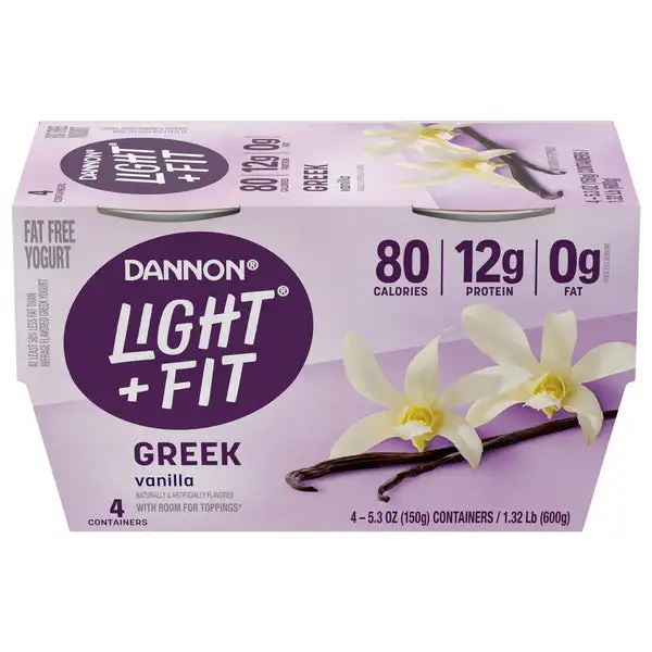 Dannon, Light + Fit - Yogurt, Fat Free, Vanilla, Greek