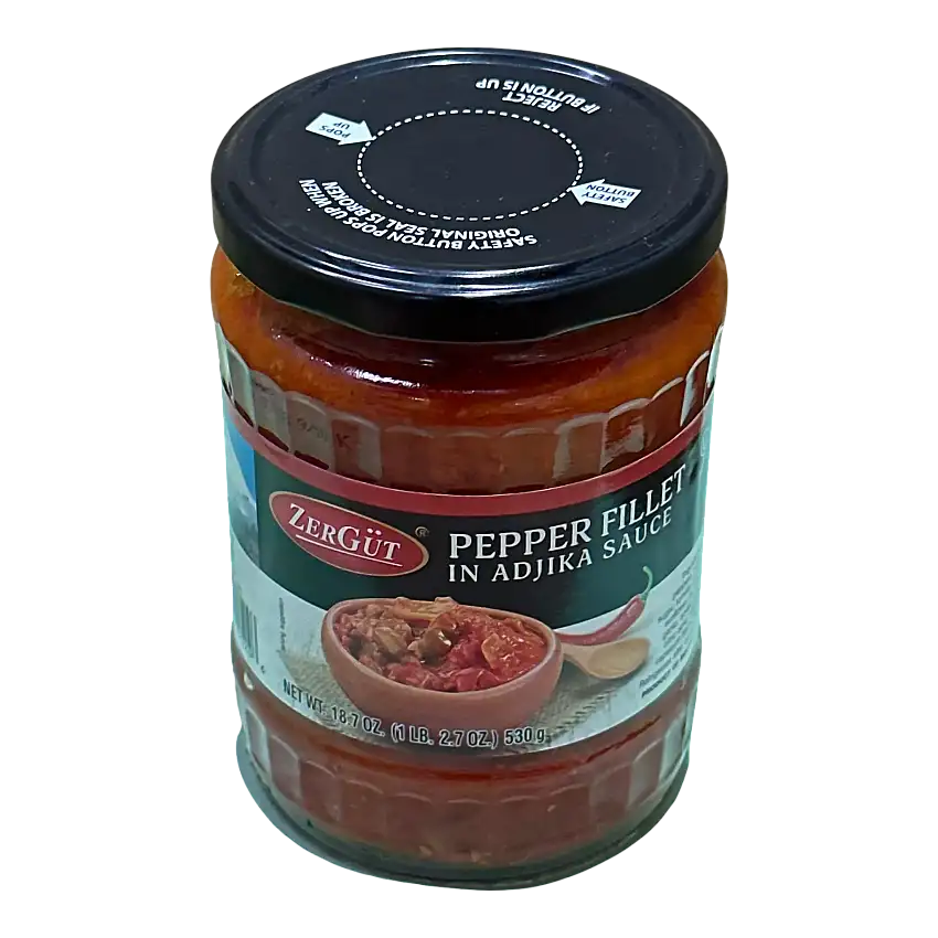ZerGut Pepper Fillet In Adjika Sauce, 18.7 oz