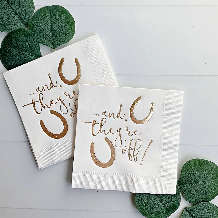 And They're Off Cocktail Napkins