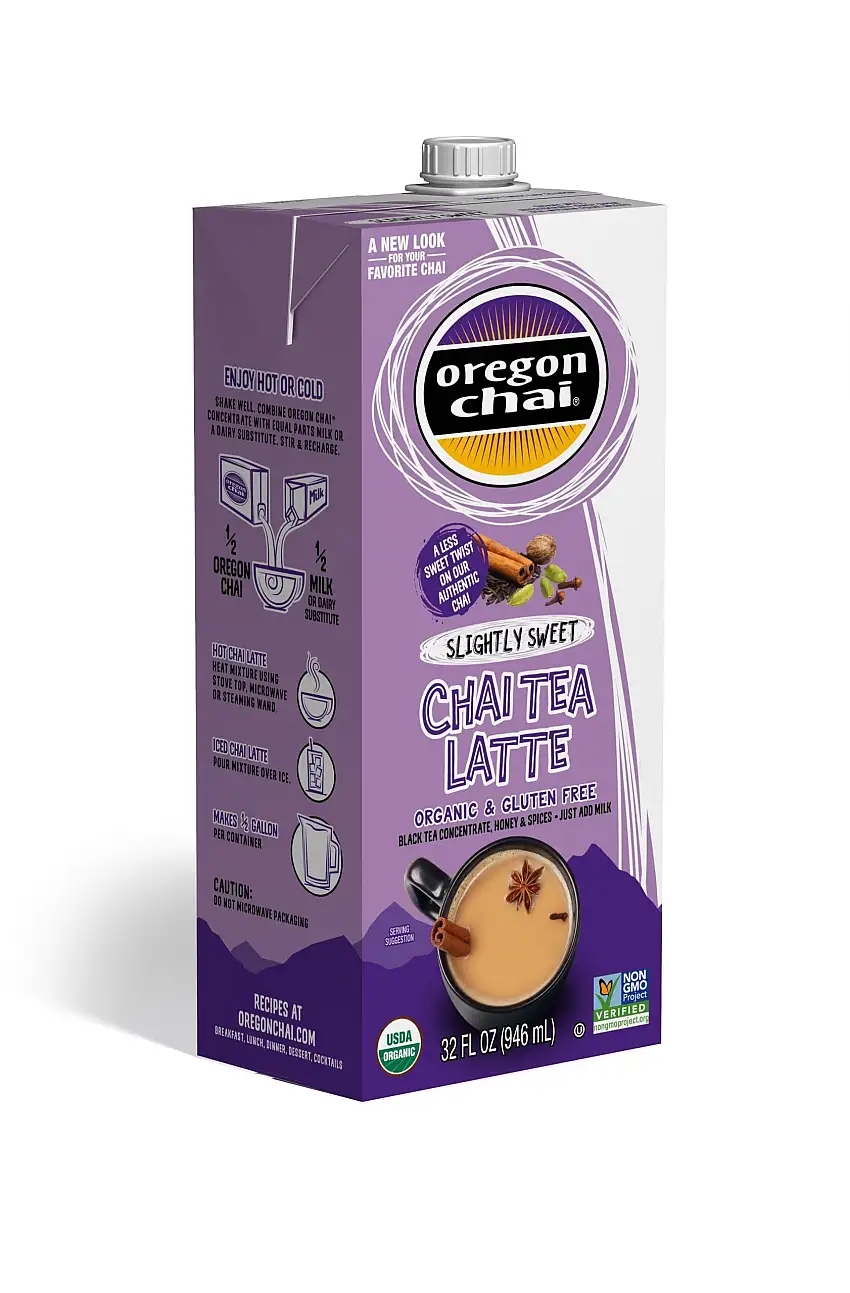Oregon Chai Slightly Sweet Concentrate 32oz Carton