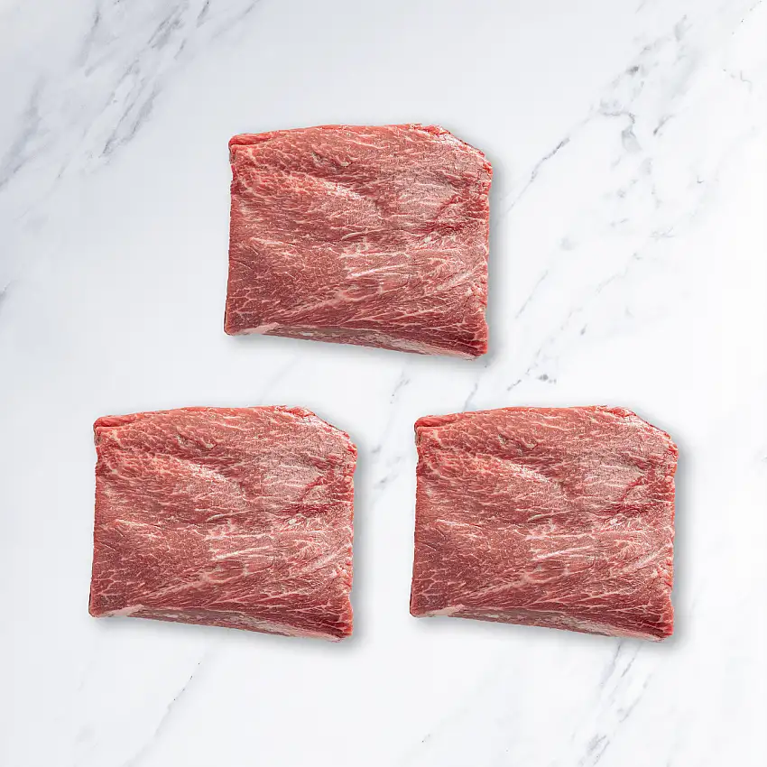 (3) 8oz Flat Iron Steaks