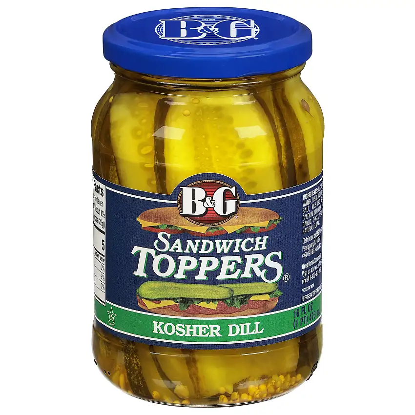 B&G Sandwich Toppers Kosher Dill - 16 OZ 12 Pack