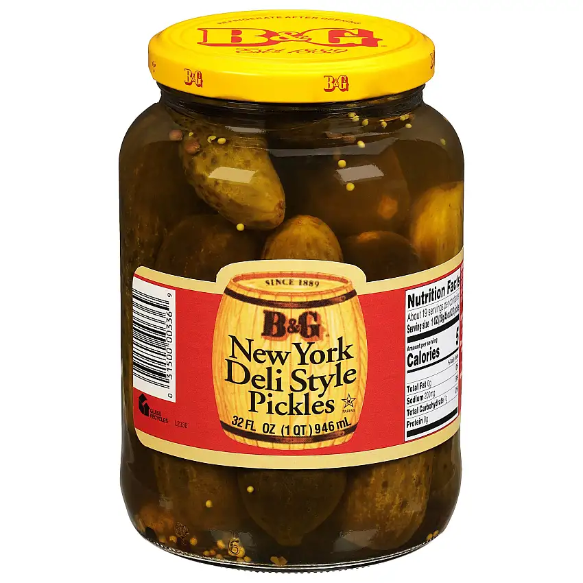 B&G New York Deli Style Whole Pickles - 32 OZ 12 Pack
