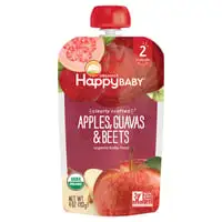 Happy Baby, Organics - Baby Food, Organic, Apples, Guavas & Beets, 2 (6+ Months)