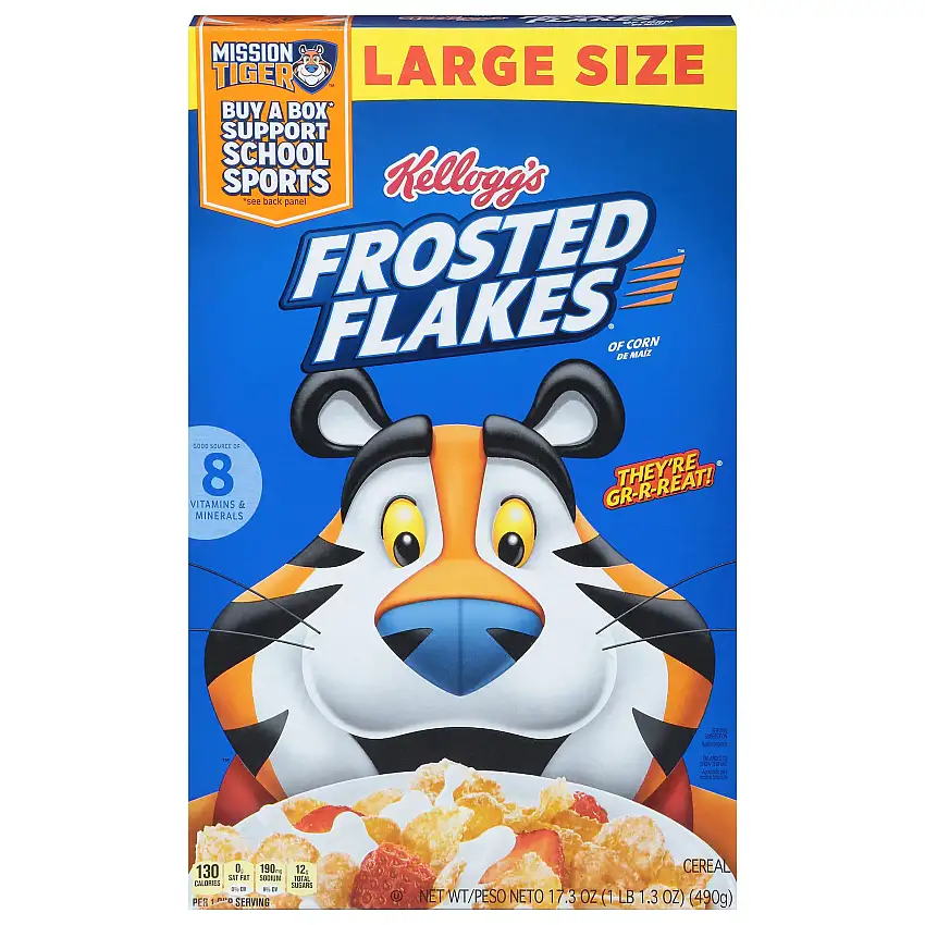 Kellogg's Frosted Flakes Large Size Cereal - 17.3 OZ 10 Pack