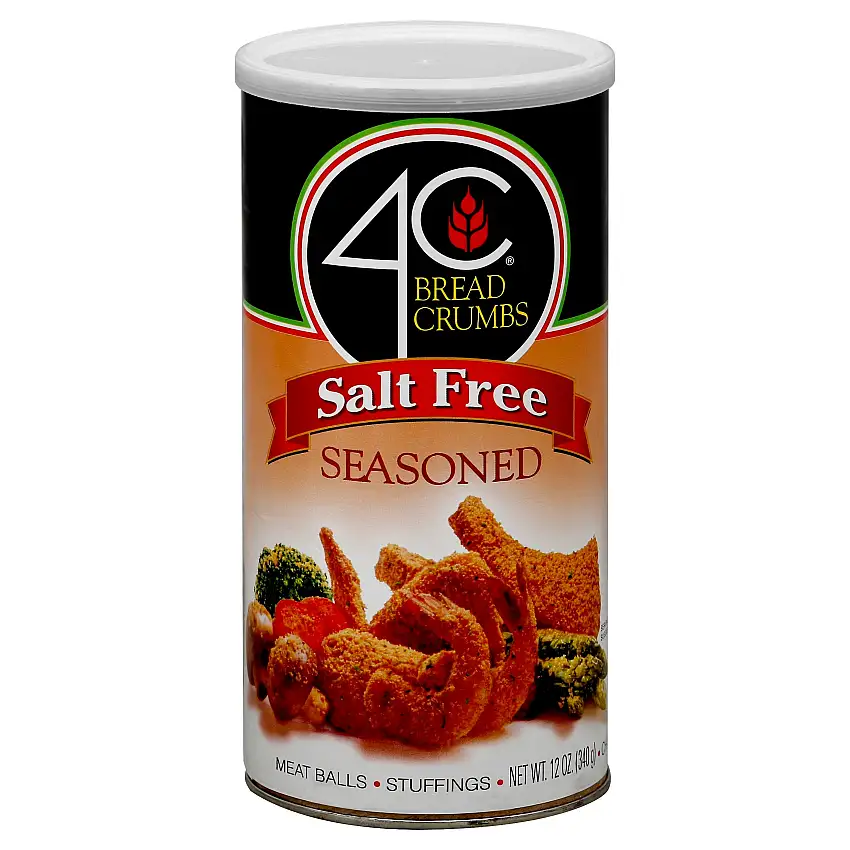 4C Bread Crumbs Salt Free Seasoned - 12 OZ 6 Pack