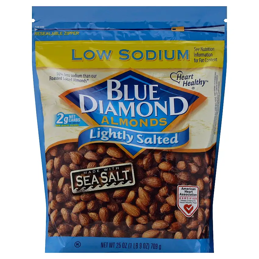 Blue Diamond Lightly Salted Almonds - 25 OZ 6 Pack