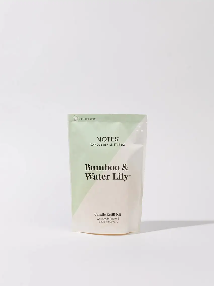 Notes Candle Refill - Bamboo & Water Lily