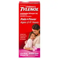 Tylenol, Pain + Fever, Children's, 160 mg, Bubble Gum Flavor