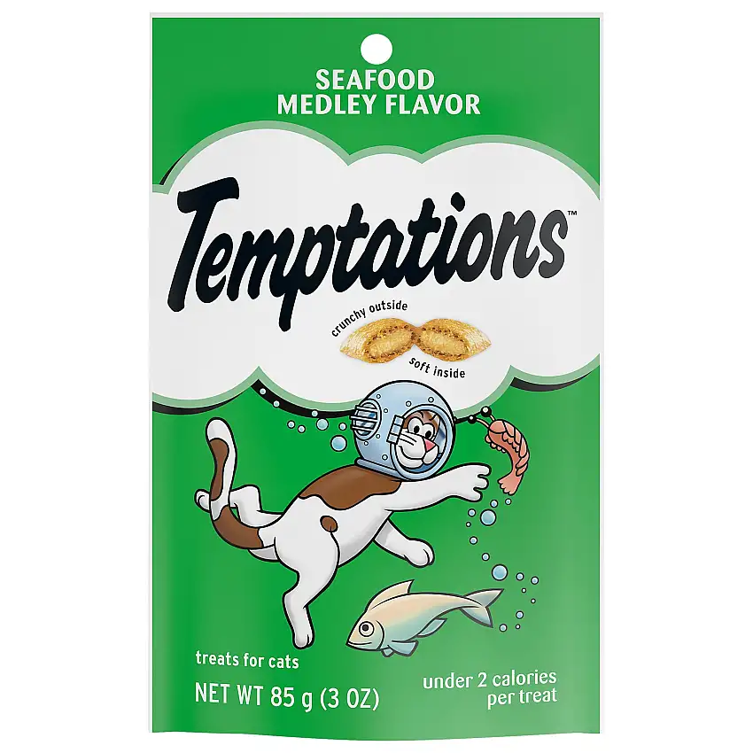 Whiskas Temptation Seafood Cat Treats - 3 OZ 12 Pack