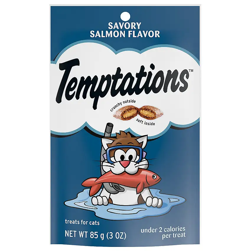 Whiskas Cat Treat Temptations Savory Salmon - 3 OZ 12 Pack