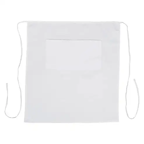 Apron Bistro Full White 2 Pocket