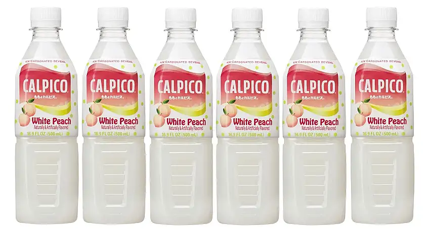 CALPICO White Peach, Non-Carbonated Drink, Japanese Beverage Contains Peach Juice Concentrate, Sweet and Tangy Asian Drink, 16.9 FL oz. (Pack of 6)