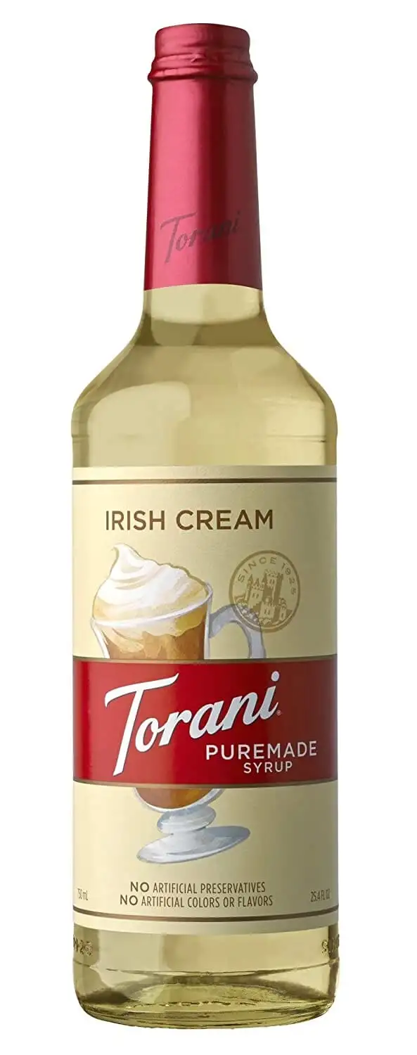 Torani Puremade Irish Cream Syrup 750ml Glass Bottle