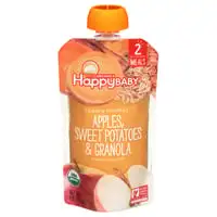 Happy Baby, Organics - Apples, Sweet Potatoes & Granola, 2 Meals (6+ Months)