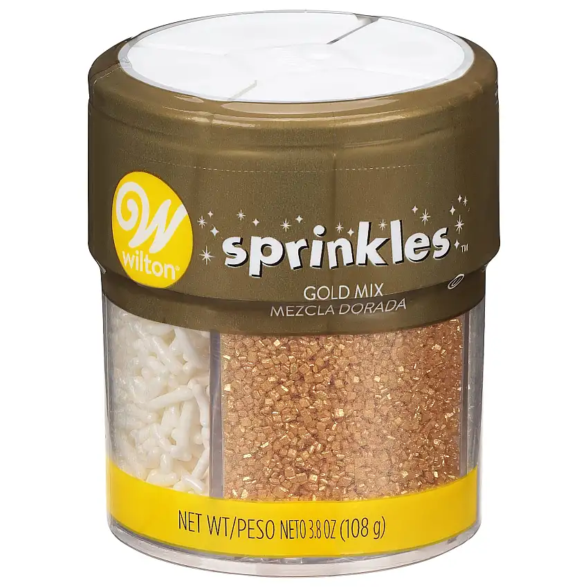 Wilton Pearlized Gold Sprinkles - 3.8 OZ 6 Pack