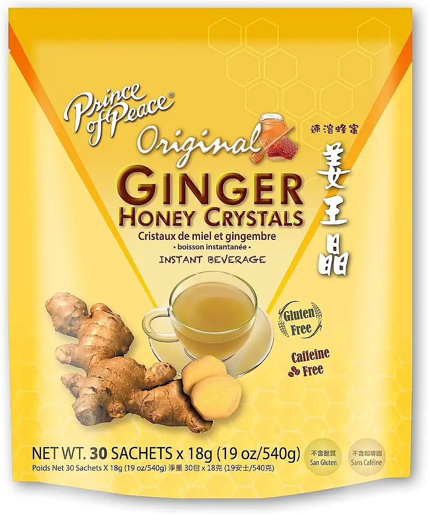 Prince of Peace Instant Ginger Honey Crystals, 30 Sachets