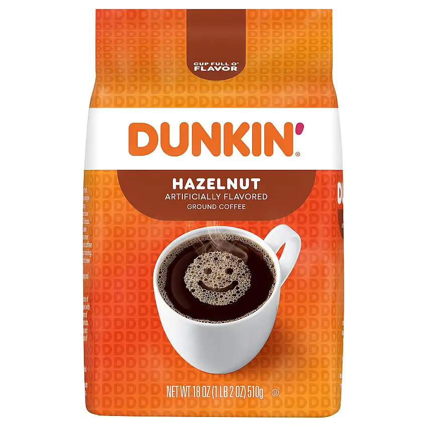 Dunkin Hazelnut Ground Coffee - 18 OZ 6 Pack