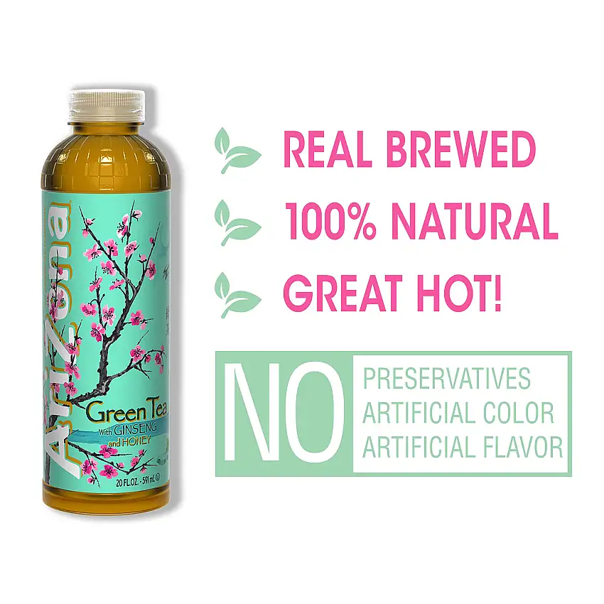 AriZona Green Tea with Ginseng and Honey, 20 Fl Oz