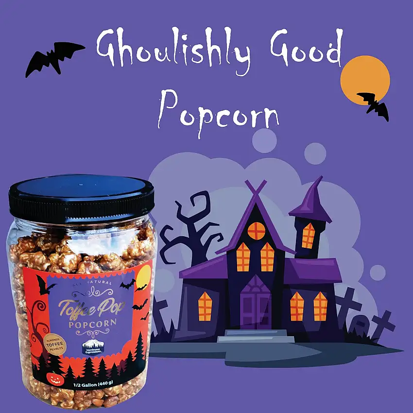 Northwest Expressions Toffee Pop Popcorn ~Halloween Edition~ - 1 LB 8 Pack