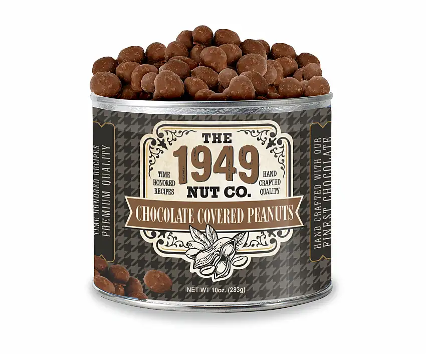 1949 Nut Company Chocolate Covered Peanuts (Seasonal - Ships Oct - Mar) - 10 OZ 12 Pack