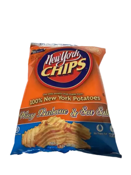 New York Chips New York Chips Wavy Dinosaur BBQ Chips - 1 OZ 60 Pack