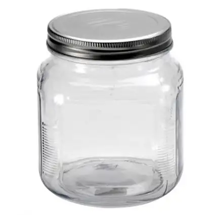 Cracker Jar w/ Brushed Metal Cover 2 qt.