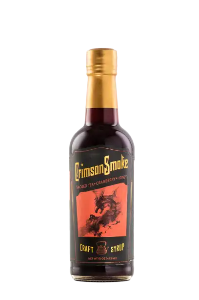 Absinthias Bottled Spirits Crimson Smoke Syrup - Smoked Tea, Cranberry & Honey - 15 FL OZ 12 Pack