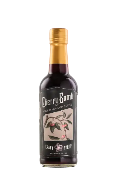 Absinthias Bottled Spirits Cherry Bomb Syrup - Cherry, Coffee, & Cacao - 15 FL OZ 12 Pack