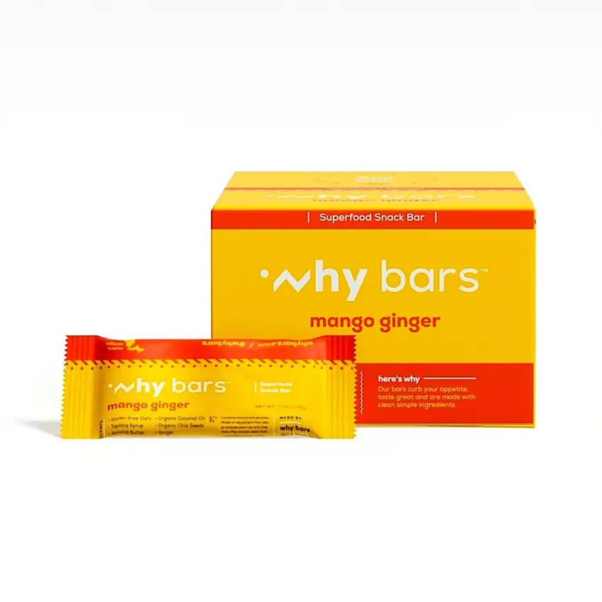 Why Bars Mango Ginger Superfood Bar - 2.04 OZ 12 Pack