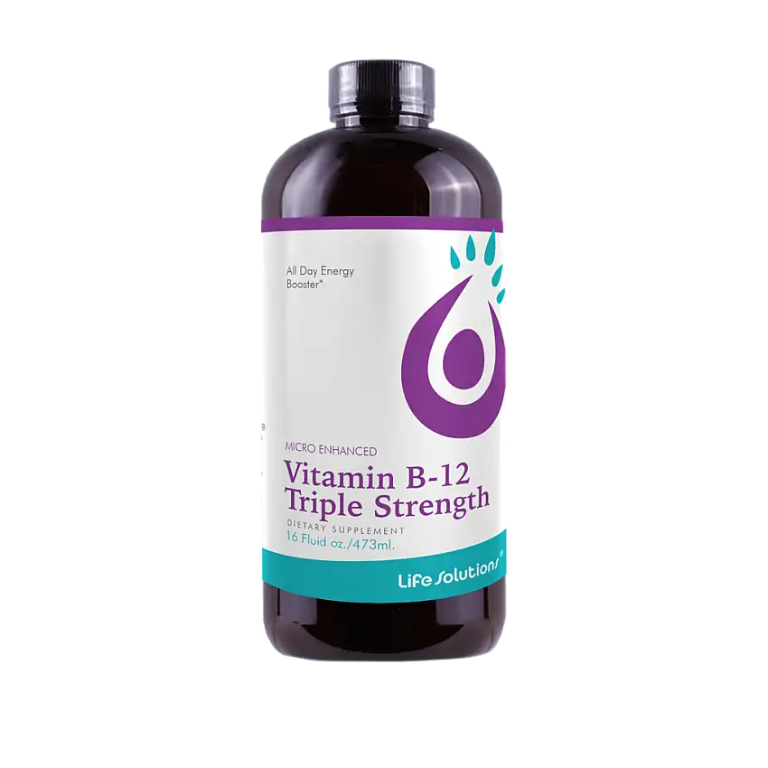 Life Solutions Liquid Triple Strength B12 - 16 FL OZ 12 Pack