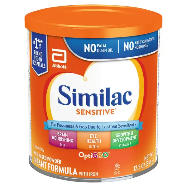 Similac, Sensitive - Infant Formula with Iron, Milk-Based Powder, OptiGro