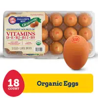 Eggland's Best, 100% USDA Organic Certified Large Brown Eggs, 18 count