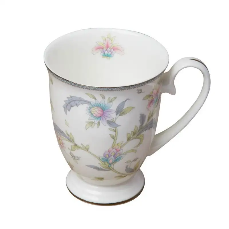 Lotus Garden Footed Mug