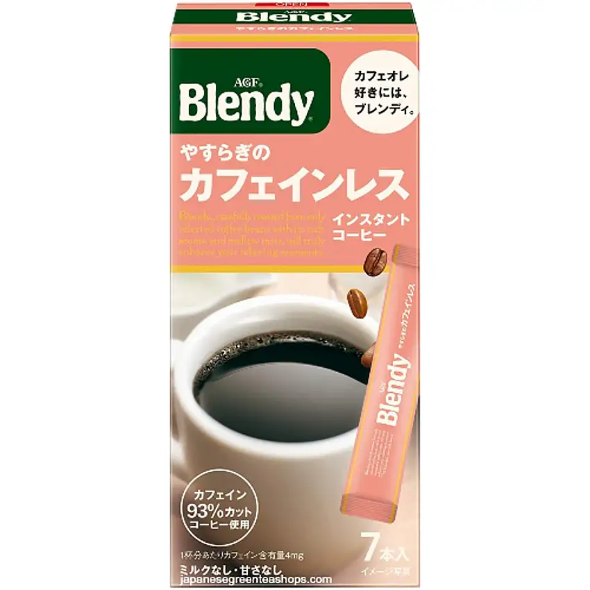 (AGF) Blendy Instant Coffee Yasuragi Caffeine-less 7 Sticks