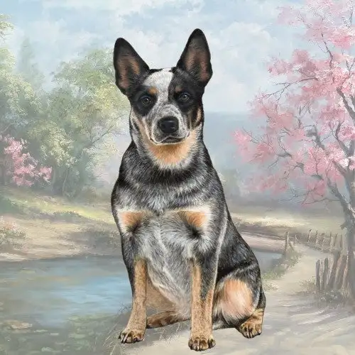 Australian Cattle Dog Coaster Square