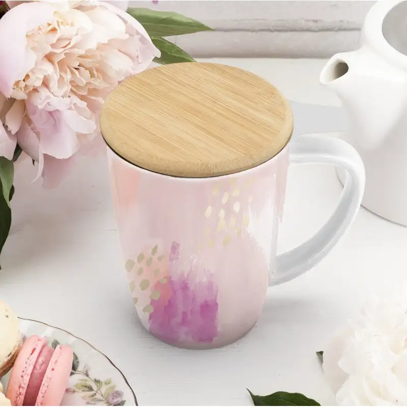 Bailey Pink Abstract Cerami