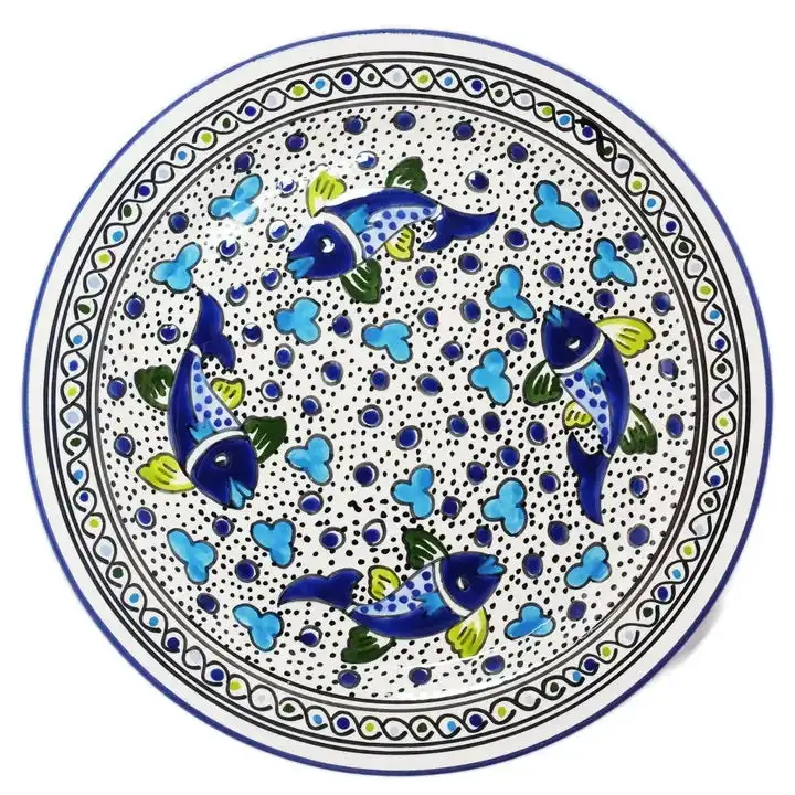 Blue Fish Round Platter | 13"