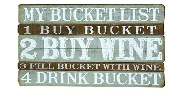 Bucket List Wood Sign
