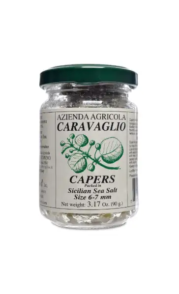 Caravaglio Capers in Salt 90g