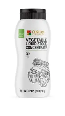 Custom Culinary Liquid Vegetable Stock Concentrate 32oz
